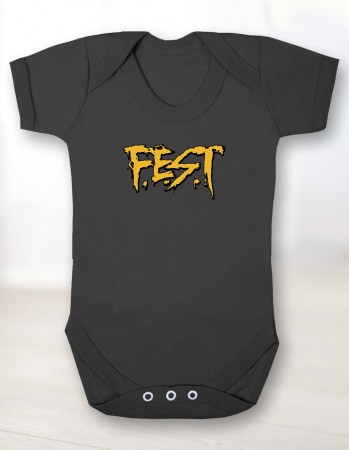 F.E.S.T "Yellow logo" svart babybody